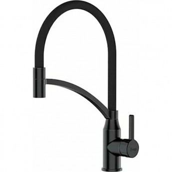 Смеситель для кухни FRAP F4552-6 с гибким изливом чёрный