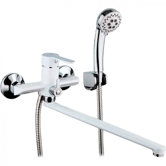 Смеситель для ванны FRAP H41 универсальный Белый Хром F2241