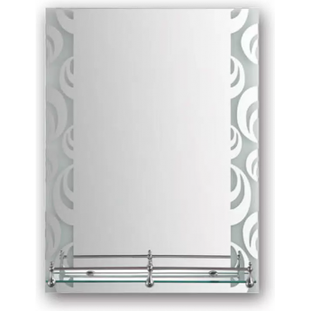 Зеркало FRAP F695 с полкой, 600х450 мм, с рисунком