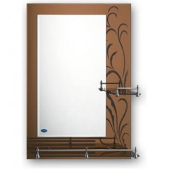 Зеркало FRAP F685 с полкой, 700х500 мм, с рисунком
